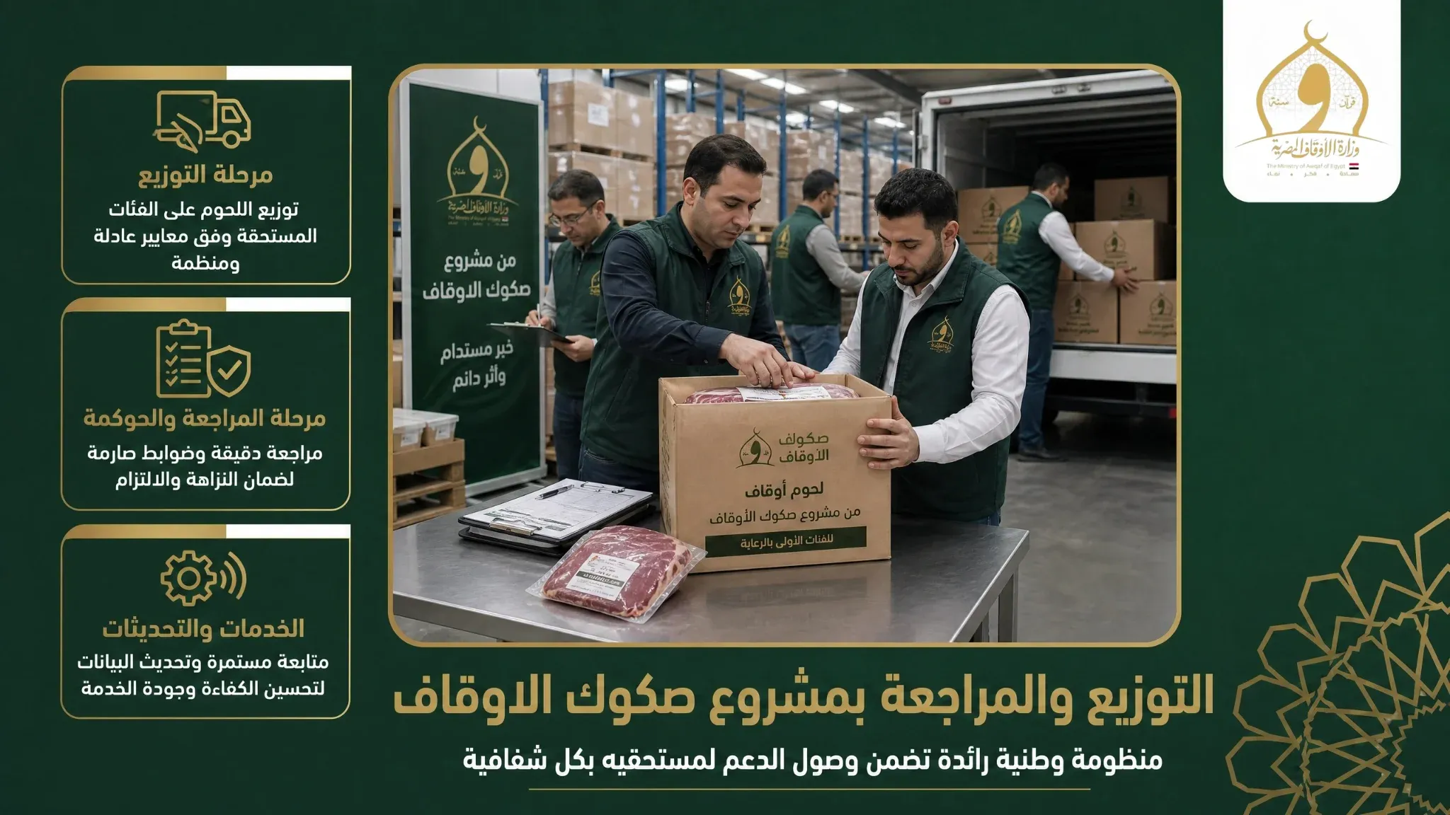 التوزيع والمراجعة