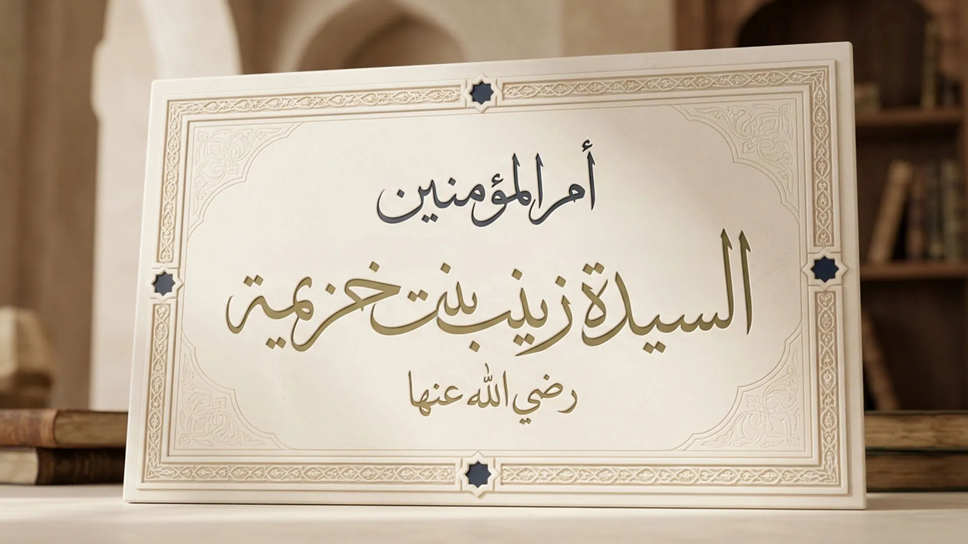 أم المؤمنين زينب بنت خزيمة رضي الله عنها
