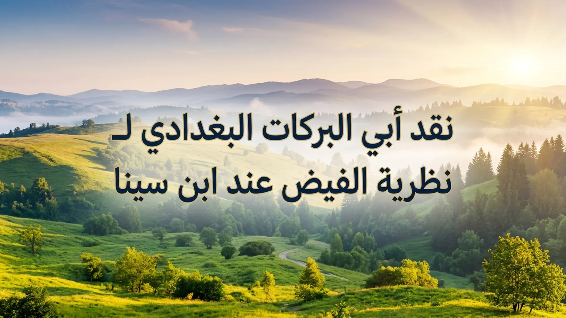 نقد أبي البركات البغدادي لنظرية الفيض عند ابن سينا