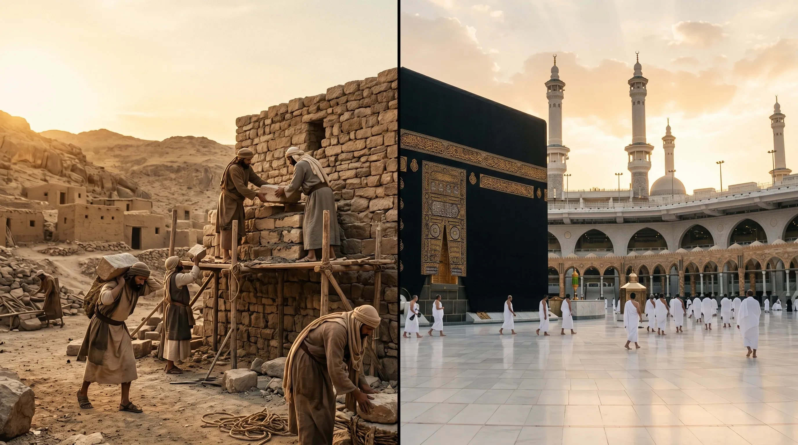 تجديد بناء الكعبة قبل البعثة