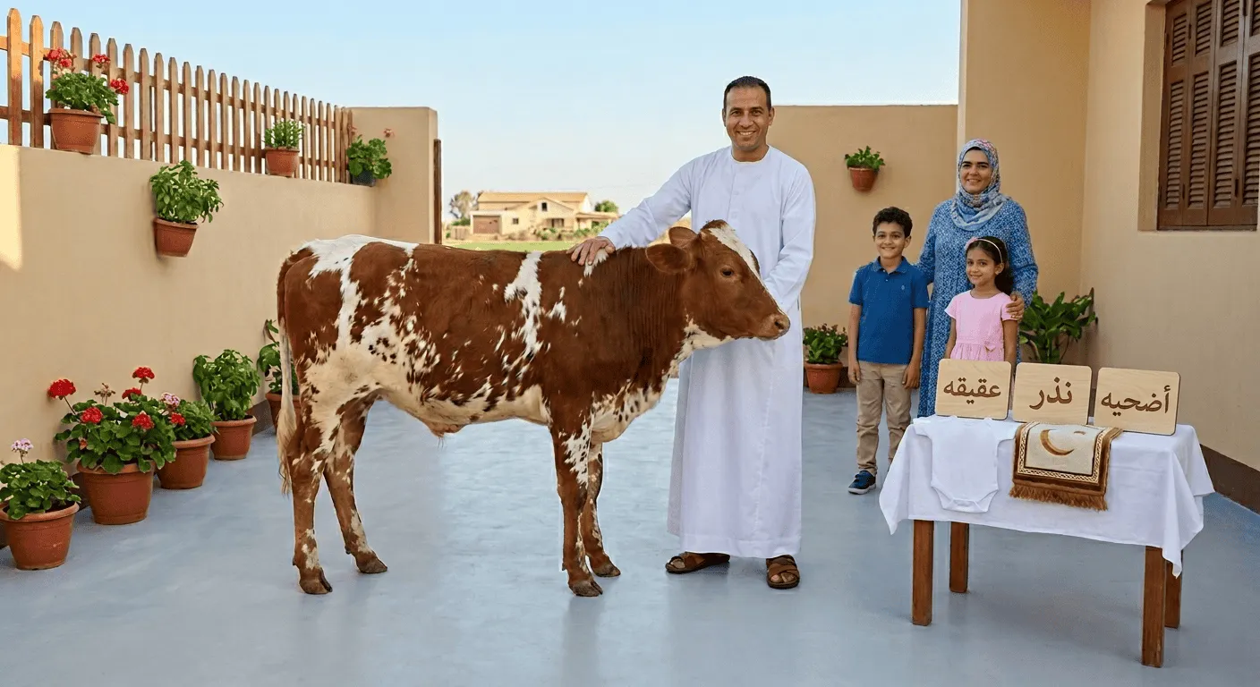 الجمع بين الأضحية والعقيقة والنذر