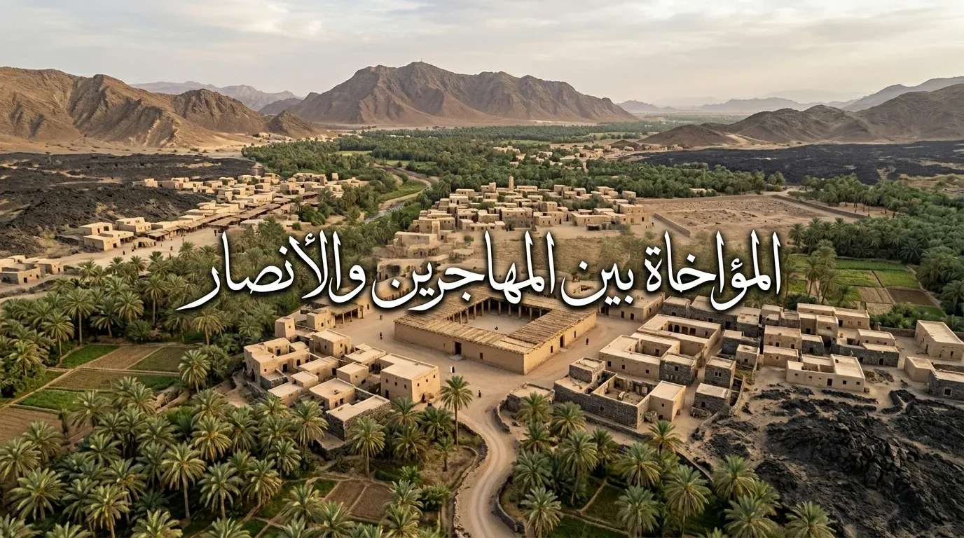 المؤاخاة بين المهاجرين والأنصار بعد الهجرة النبوية أعظم نموذج للتكافل في الإسلام