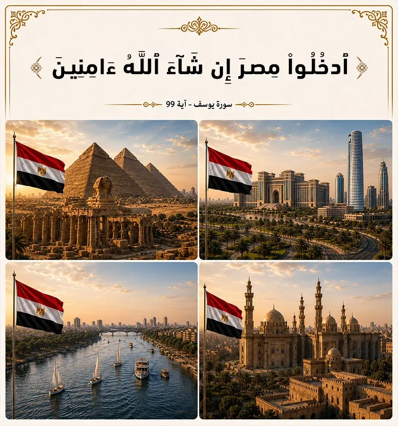 ادخلوا مصر إن شاء الله آمنين