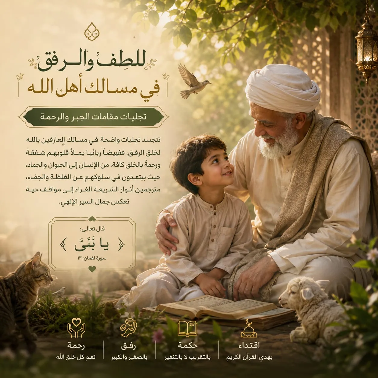 اللطف والرفق في مسالك أهل الله .. تجليات مقامات الجبر  والرحمة