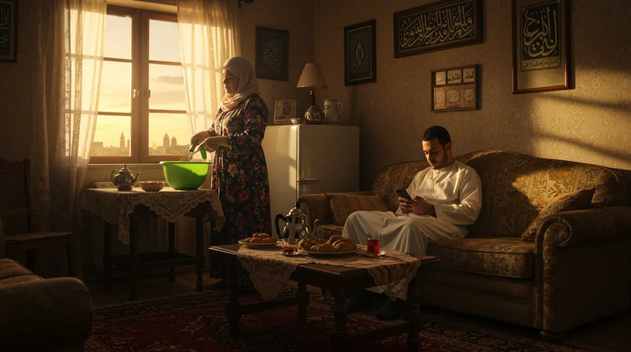 عدم مساعدة الزوج لزوجته