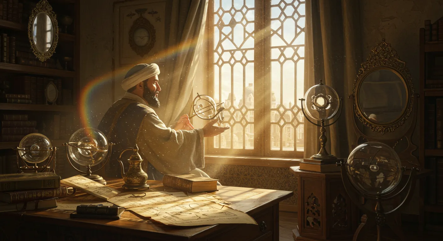 كمال الدين الفارسي صاحب نظرية الضوء الموجية