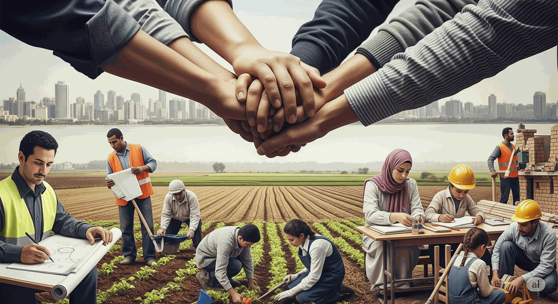 التعاون في بناء الإنسان القوي، والمبدع الذي ينتمي لوطنه