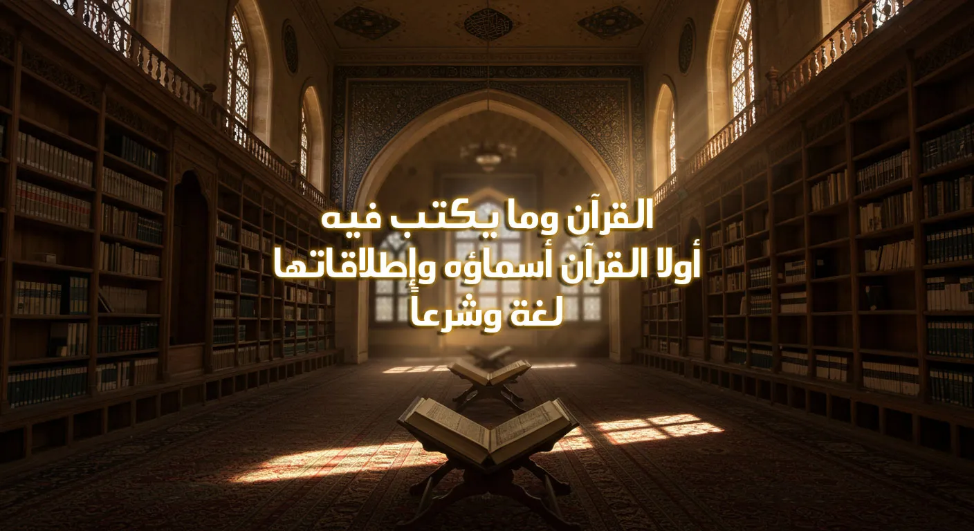 القرآن وما يكتب فيه: أسماؤه وإطلاقاتها