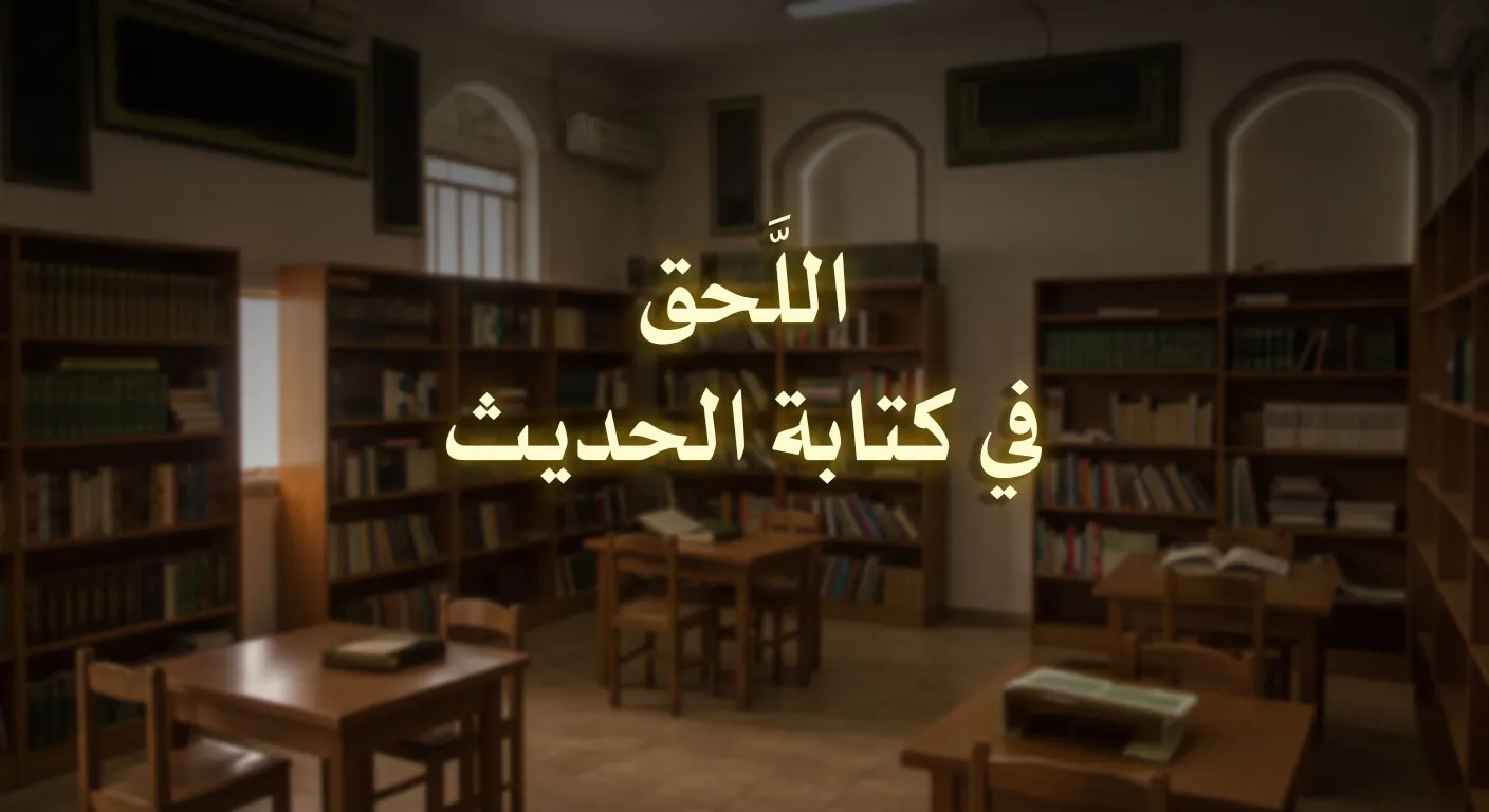 اللَّحق في كتابة الحديث