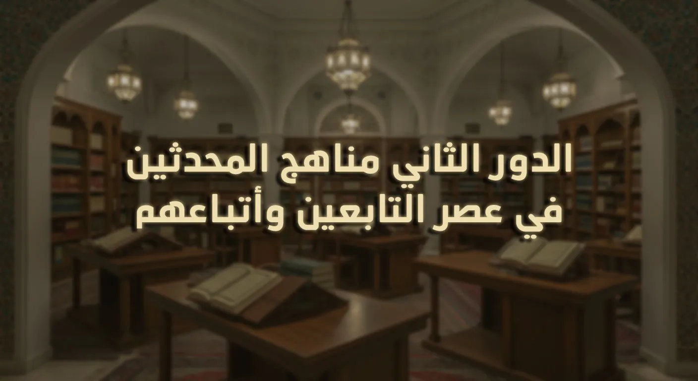 الدور الثاني: مناهج المحدثين في عصر التابعين وأتباعهم