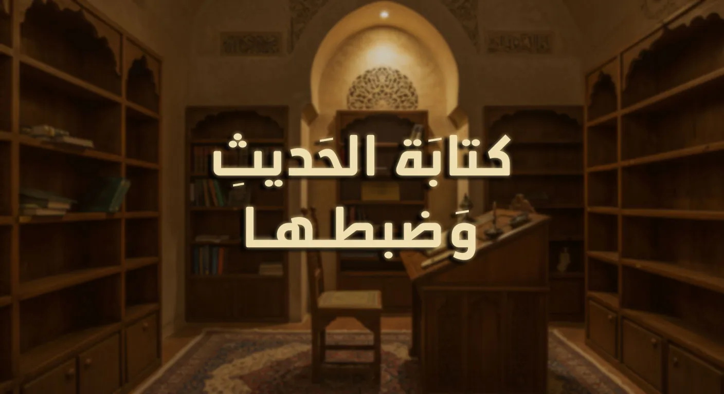 كتابَة الحَديثِ وَضبطها