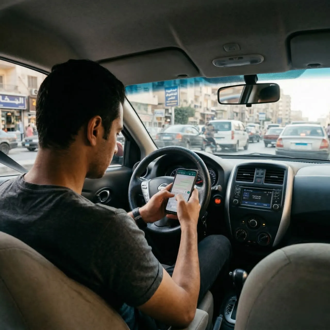 استخدام الهاتف المحمول أثناء القيادة