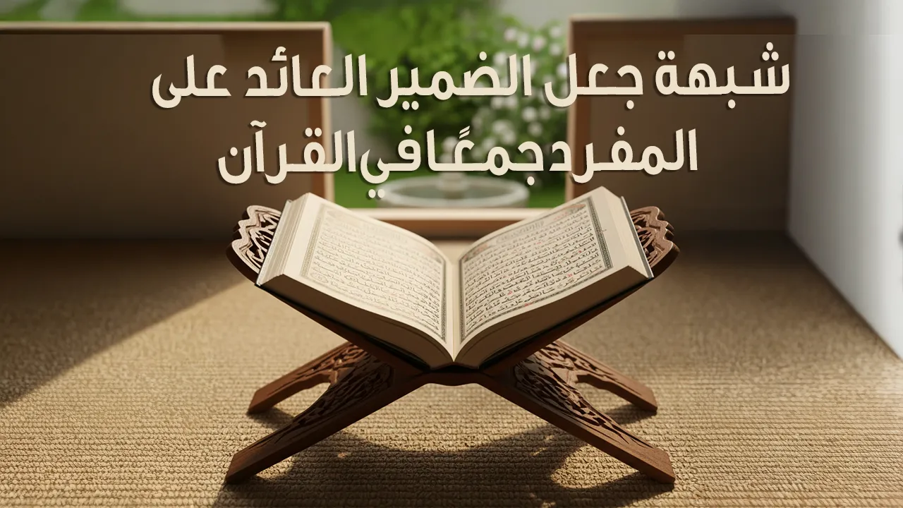 شبهة جعل الضمير العائد على المفرد جمعًا في القرآن