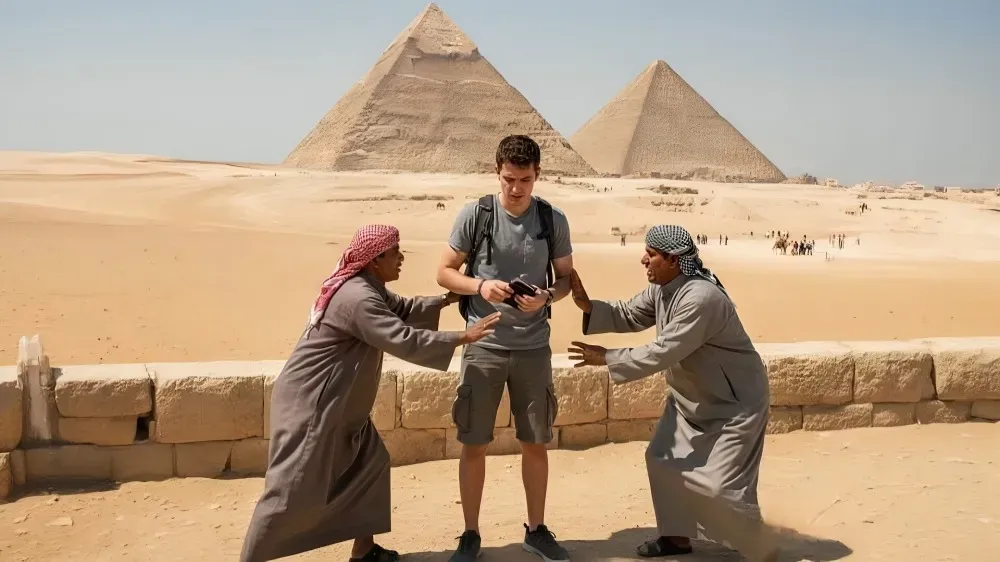 التعامل غير اللائق مع السياح