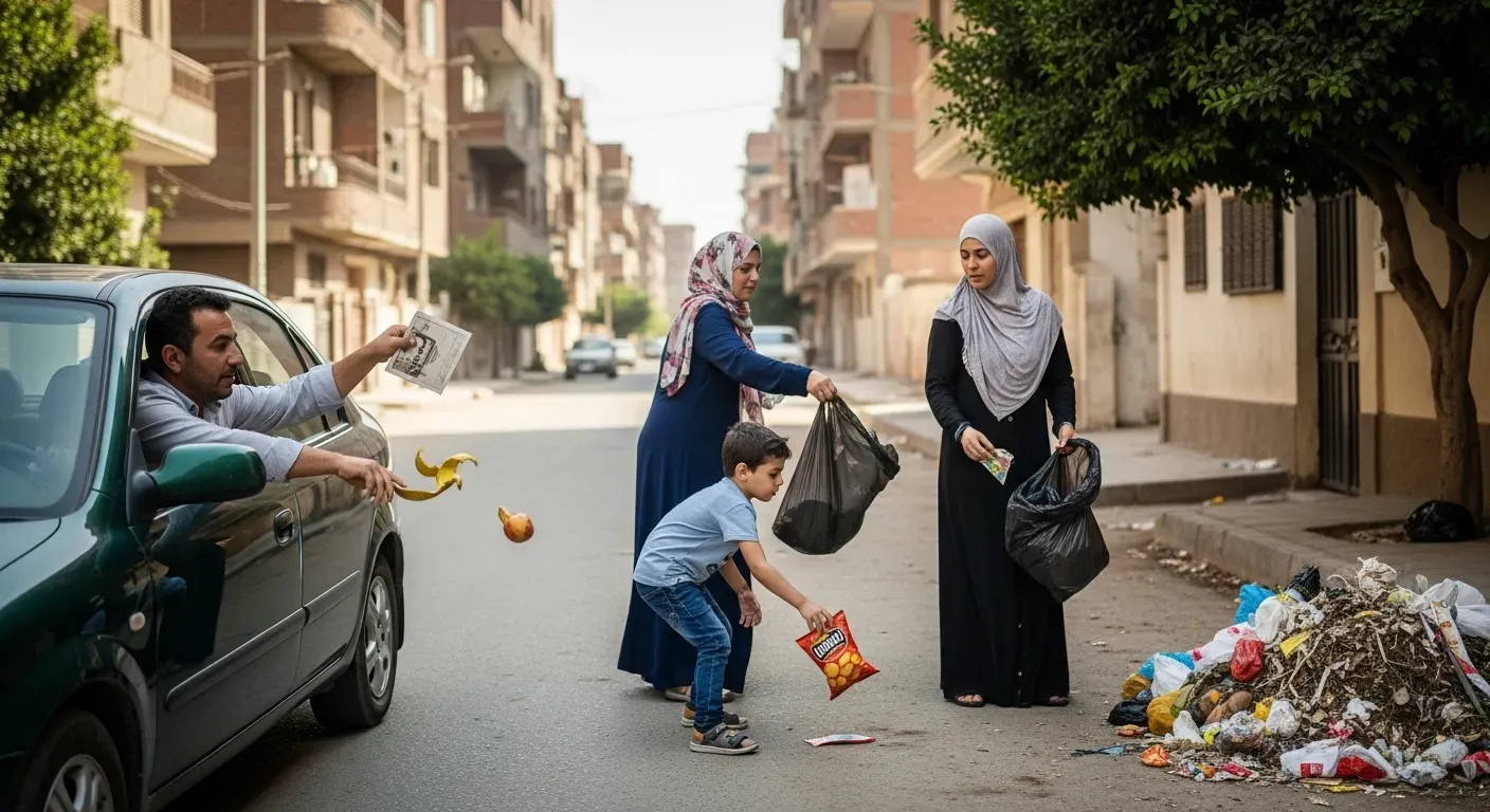 إلقاء القمامة في الشوارع