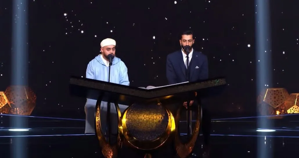 تلاوة مشتركة بين المتسابق خالد عطية والقارئ محمد أيوب عاصف الحلقة السابعة عشرة دولة التلاوة