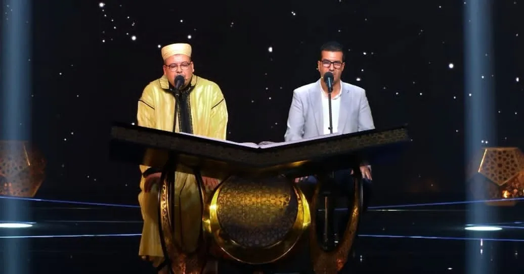 تلاوة مشتركة بين المتسابق أحمد محمد علي والشيخ عمر القزابري الحلقة التاسعة عشرة دولة التلاوة