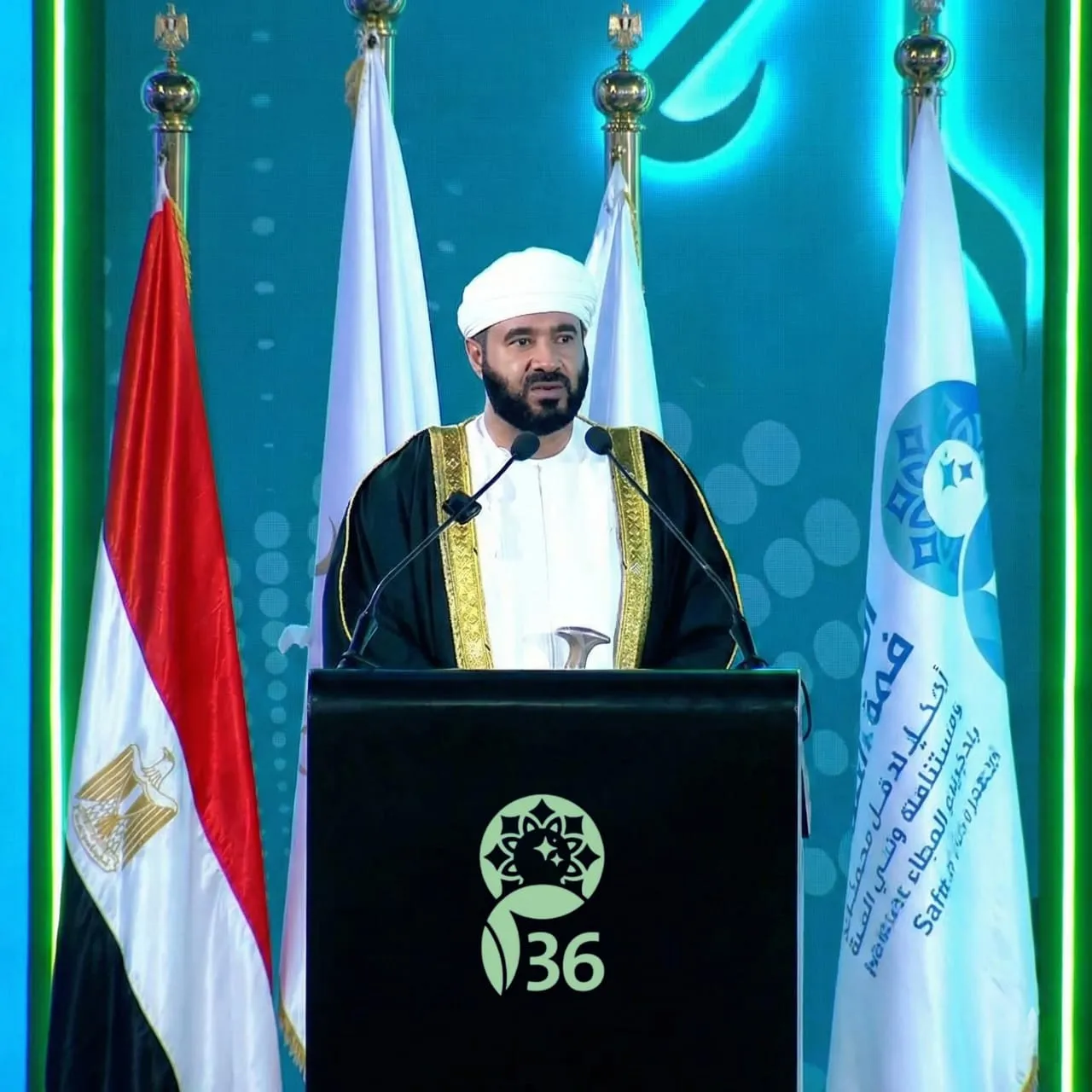 كلمة الدكتور محمد بن سعيد المعمري وزير الأوقاف والشؤون الدينية بسلطنة عمان خلال فعاليات المؤتمر الدولي السادس والثلاثين للمجلس الأعلى للشئون الإسلامية