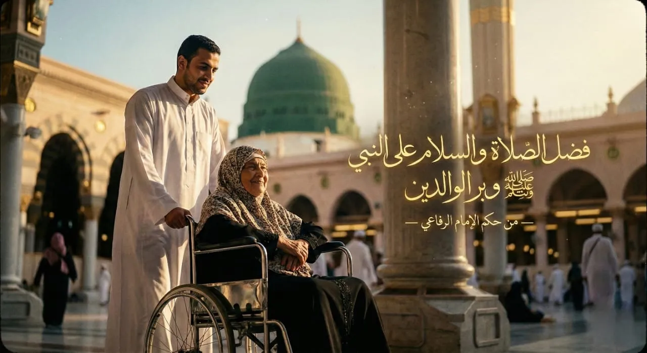 فضل الصلاة والسلام على النبي صلى الله عليه وسلم وبر الوالدين من حكم الإمام الرفاعي