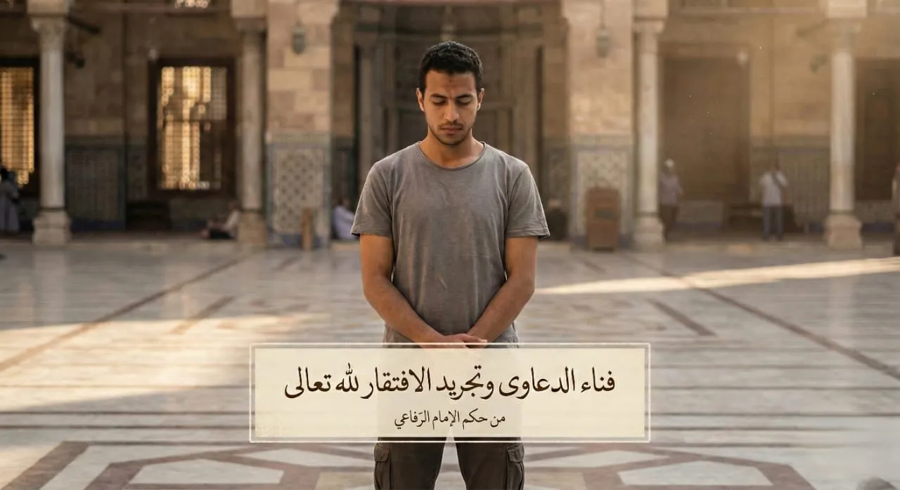 فناء الدعاوى وتجريد الافتقار لله تعالى من حكم الإمام الرفاعي
